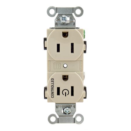 Hubbell Wiring Device-Kellems Commercial Specification Grade Duplex Receptacles for Controlled Applicatoins BR15C1LA